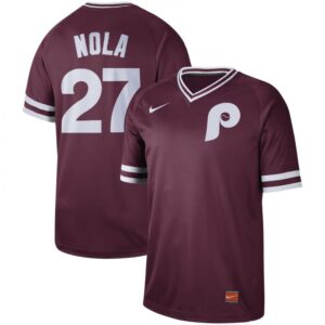 686394a88f7cc_1 Men's Philadelphia Phillies #27 Aaron Nola Maroon Cooperstown Collection Legend Stitched MLB Jersey