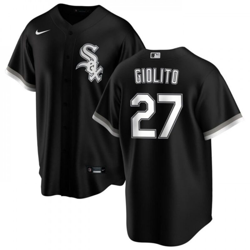 686394c7472a7_1 Men's Chicago White Sox #27 Lucas Giolito Black Cool Base Stitched Jersey