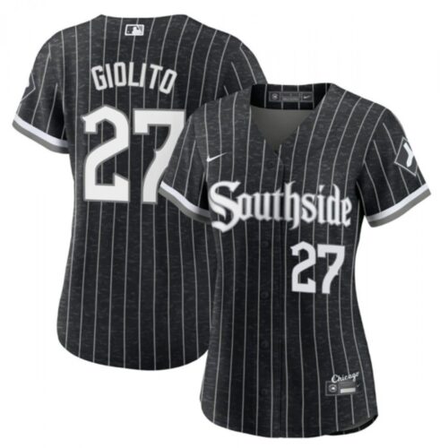 686394cdde0f2_1 Women's Chicago White Sox #27 Lucas Giolito 2021 Black Connect city Stitched Jersey(Run Small)