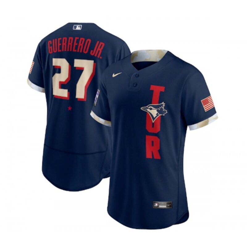 686394d3eb04c_1 Men's Toronto Blue Jays #27 Vladimir Guerrero Jr. 2021 Navy All-Star Flex Base Stitched MLB Jersey