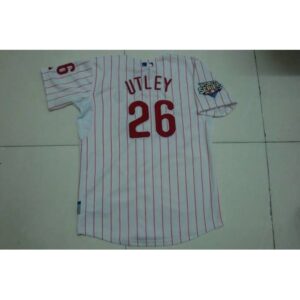 68639574710b6_1 Phillies #26 Chase Utley Stitched White Red Strip Youth MLB Jersey