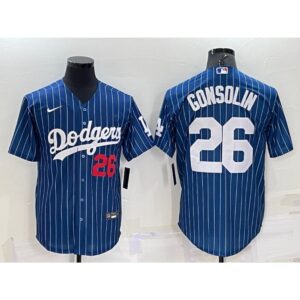 68639584c7cc9_1 Men's Los Angeles Dodgers #26 Tony Gonsolin Navy Cool Base Stitched Baseball Jersey