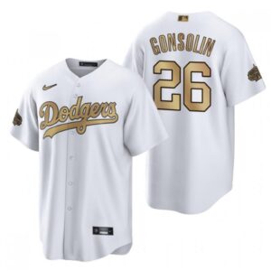 6863958c0d694_1 Men's Los Angeles Dodgers #26 Tony Gonsolin 2022 All-Star White Cool Base Stitched Baseball Jersey