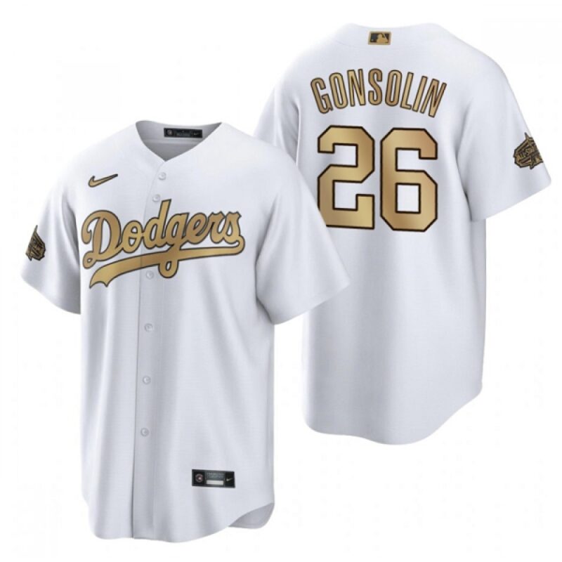 6863958c0d694_1 Men's Los Angeles Dodgers #26 Tony Gonsolin 2022 All-Star White Cool Base Stitched Baseball Jersey