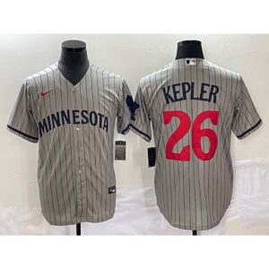 686395cdf39c9_1 Men's Minnesota Twins #26 Max Kepler Gray Cool Base Stitched Baseball Jersey