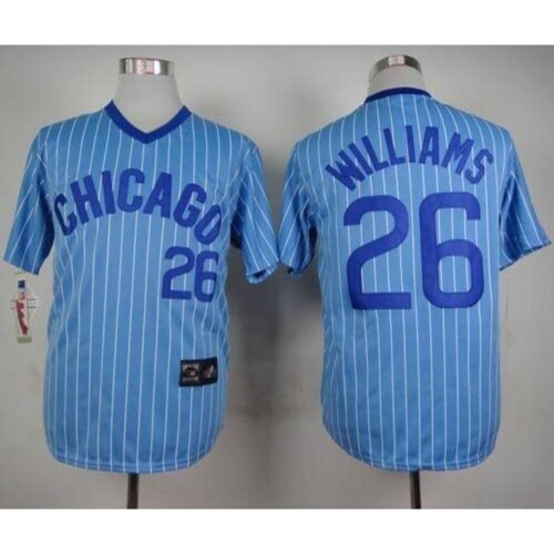 Cubs #26 Billy Williams Blue(White Strip) Cooperstown Throwback Stitched MLB Jersey