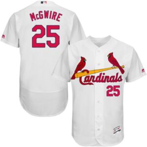 68639645e2632_1 Cardinals #25 Mark McGwire White Flexbase Authentic Collection Stitched MLB Jersey