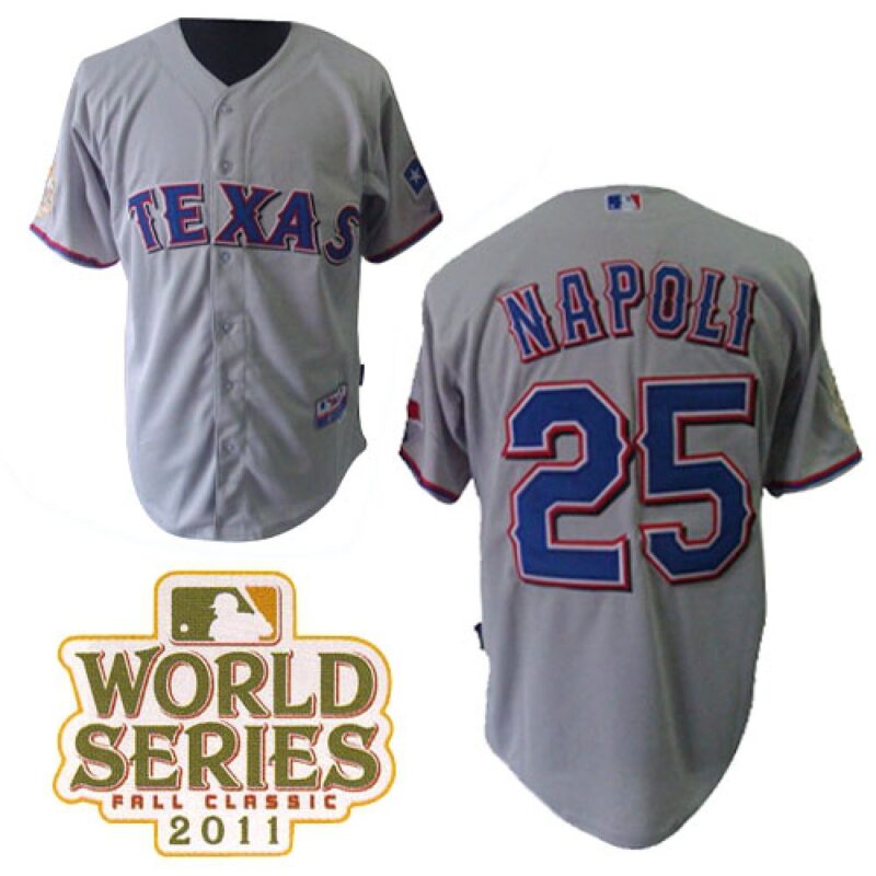 6863968a529db_1 Rangers #25 Mike Napoli Grey Cool Base 2011 World Series Patch Stitched MLB Jerseys