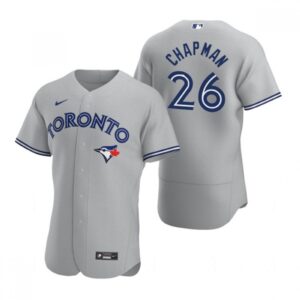 6863969ed947f_1 Men's Toronto Blue Jays #26 Matt Chapman Grey Flex Base Stitched Baseball Jersey