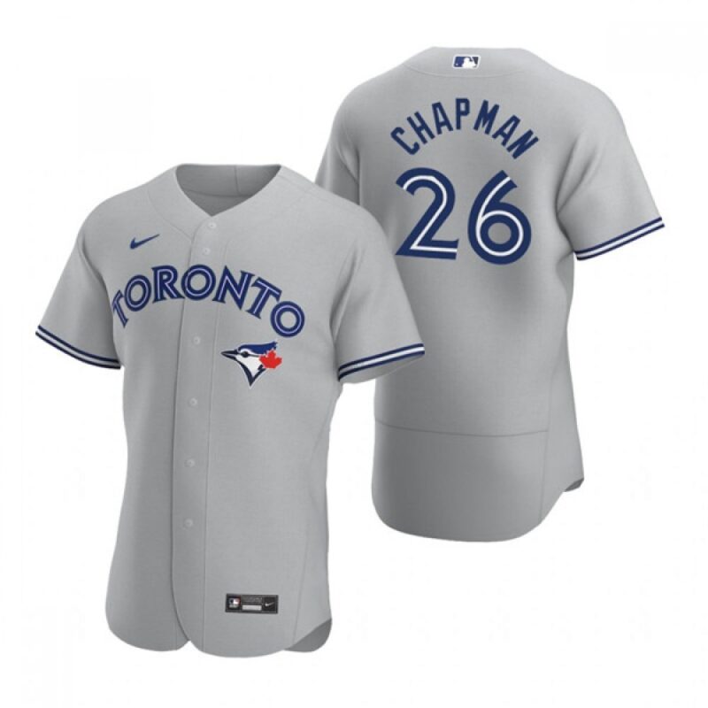 6863969ed947f_1 Men's Toronto Blue Jays #26 Matt Chapman Grey Flex Base Stitched Baseball Jersey