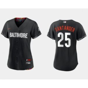686396af6c478_1 Women's Baltimore Orioles #25 Anthony Santander Black 2023 City Connect Stitched Baseball Jersey(Run Small)