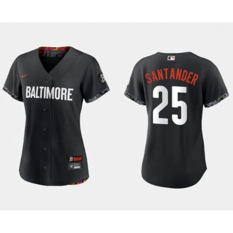 686396af6c478_1 Women's Baltimore Orioles #25 Anthony Santander Black 2023 City Connect Stitched Baseball Jersey(Run Small)