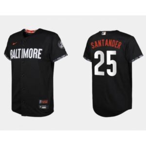 686396b20b482_1 Youth Baltimore Orioles #25 Anthony Santander Black 2023 City Connect Stitched Baseball Jersey