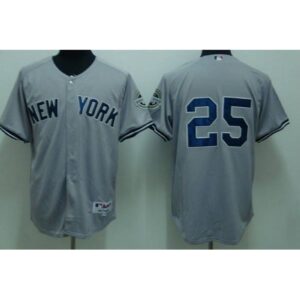 686396d77e78c_1 Yankees #25 Mark Teixeira Stitched Grey Youth MLB Jersey
