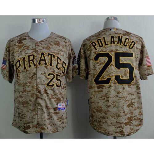 6863972719878_1 Pirates #25 Gregory Polanco Camo Alternate Cool Base Stitched MLB Jersey