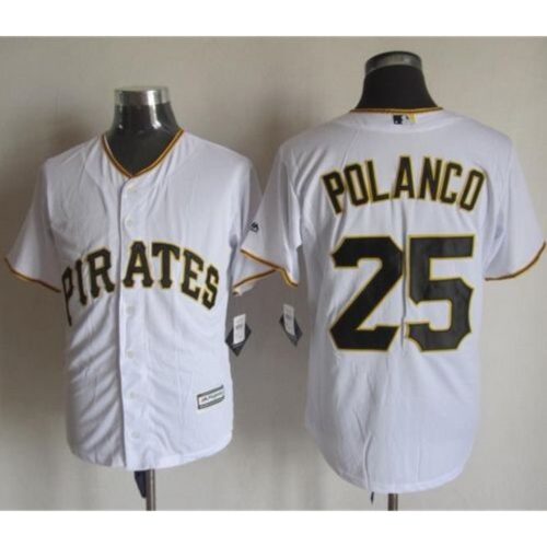 6863974192268_1 Pirates #25 Gregory Polanco White New Cool Base Stitched MLB Jersey