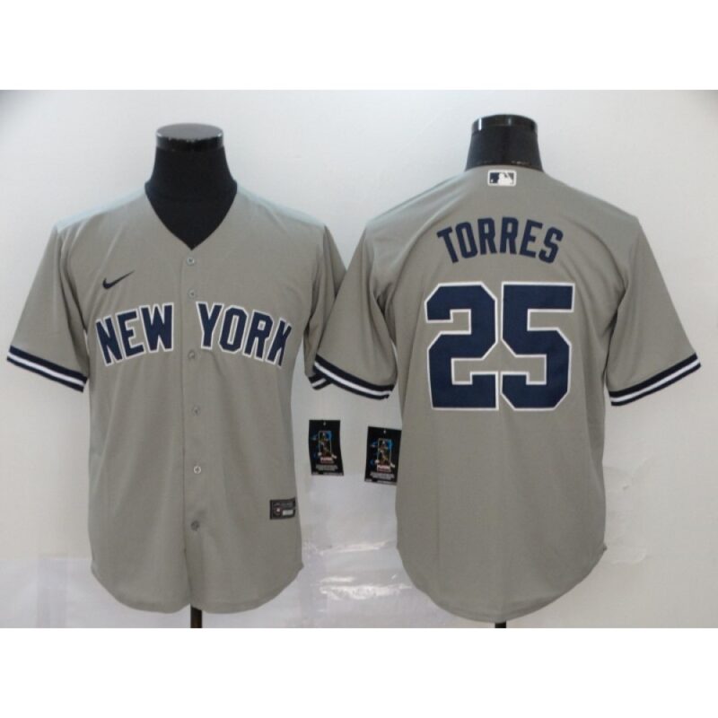 6863974b5b562_1 Men's New York Yankees #25 Gleyber Torres 2020 Grey Cool Base Stitched MLB Jersey