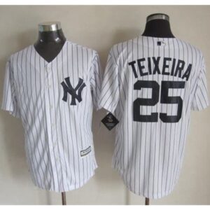 686397799dc04_1 Yankees #25 Mark Teixeira White Strip New Cool Base Stitched MLB Jersey