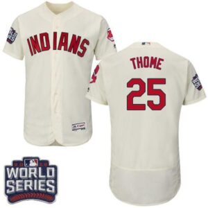 6863978d7d884_1 indians #25 Jim Thome Cream Flexbase Authentic Collection 2016 World Series Bound Stitched MLB Jersey