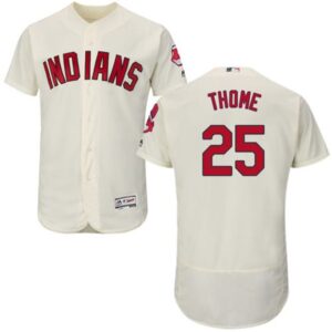 68639790ce8c4_1 indians #25 Jim Thome Cream Flexbase Authentic Collection Stitched MLB Jersey