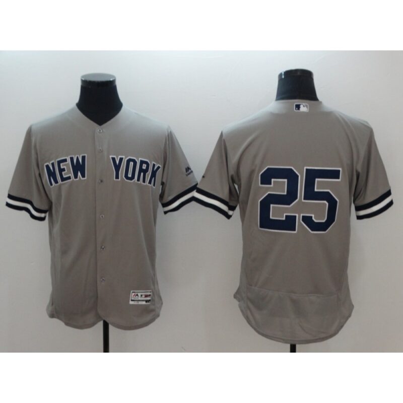 6863982c1428a_1 Men's New York Yankees #25 Gleyber Torres Gray Flex base Jersey