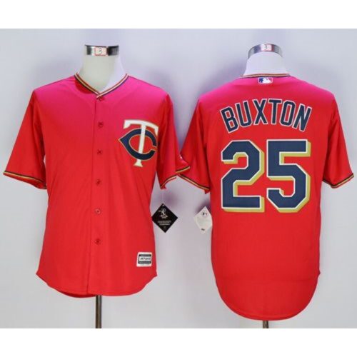 68639863c000a_1 Twins #25 Byron Buxton Red New Cool Base Stitched MLB Jersey
