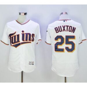 6863986a99963_1 Twins #25 Byron Buxton White Flexbase Authentic Collection Stitched MLB Jersey