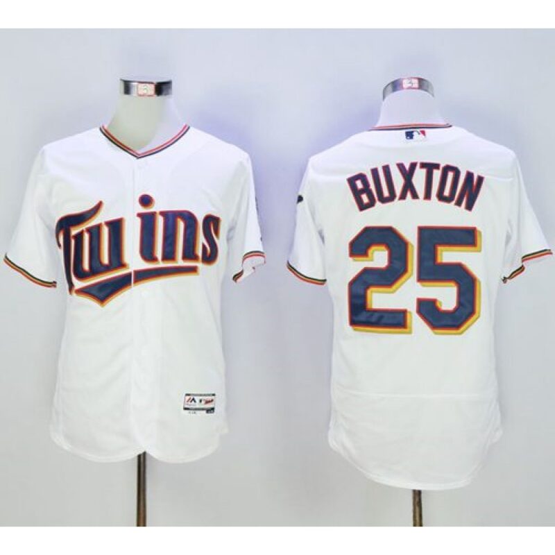 6863986a99963_1 Twins #25 Byron Buxton White Flexbase Authentic Collection Stitched MLB Jersey