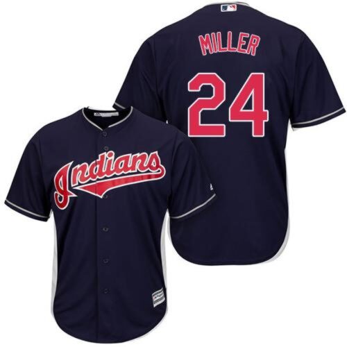 6863988d0ea14_1 indians #24 Andrew Miller Navy Blue Alternate Stitched Youth MLB Jersey
