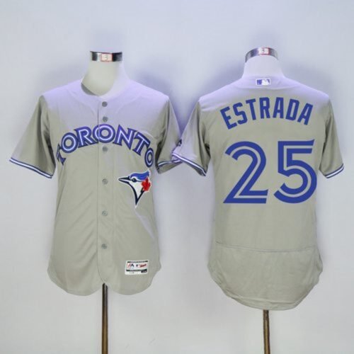 Blue Jays #25 Marco Estrada Grey Flexbase Authentic Collection Stitched MLB Jersey