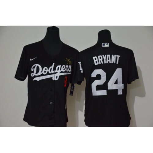 686398f13ee88_1 Youth Los Angeles Dodgers Front #8 Back #24 Kobe Bryant Black With KB Patch Cool Base Stitched MLB Jersey