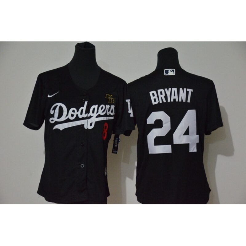 686398f13ee88_1 Youth Los Angeles Dodgers Front #8 Back #24 Kobe Bryant Black With KB Patch Cool Base Stitched MLB Jersey