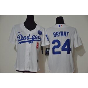 686398f9472dd_1 Youth Los Angeles Dodgers Front #8 Back #24 Kobe Bryant White With KB Patch Cool Base Stitched MLB Jersey