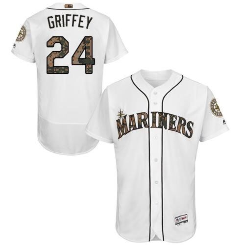 686399911bfe9_1 Mariners #24 Ken Griffey White Flexbase Authentic Collection 2016 Memorial Day Stitched MLB Jersey