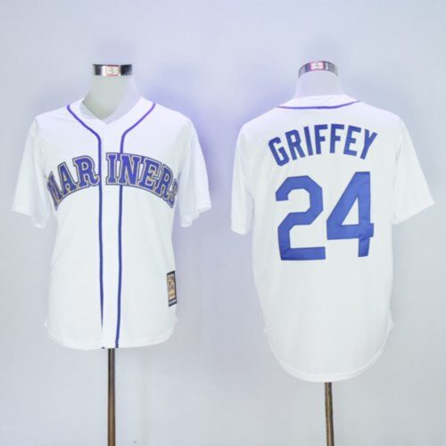 686399950b12c_1 Mariners #24 Ken Griffey White Cooperstown 2016 Hall Of Fame Patch Stitched MLB Jersey