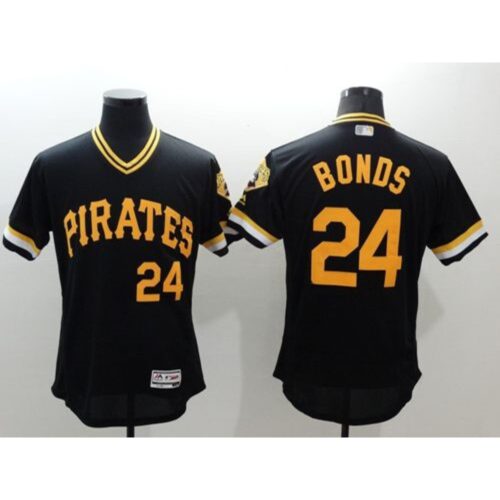 686399efb0515_1 Pirates #24 Barry Bonds Black Flexbase Authentic Collection Cooperstown Stitched MLB Jersey