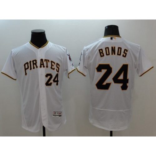 68639a0126389_1 Pirates #24 Barry Bonds White Flexbase Authentic Collection Stitched MLB Jersey