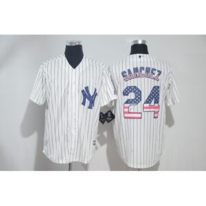 68639a0b41110_1 Men's New York Yankees #24 Gary Sanchez White US Flag New Cool Base Stitched MLB Jersey