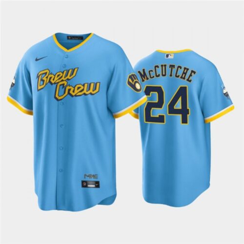 68639a2a169b7_1 Men's Milwaukee Brewers #24 Andrew McCutchen 2022 Powder Blue City Connect Cool Base Stitched Jersey
