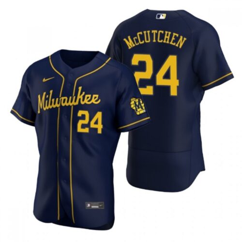 68639a45a8613_1 Men's Milwaukee Brewers #24 Andrew McCutchen Navy Flex Base Stitched MLB Jersey