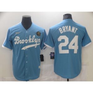 68639a6f9d91f_1 Men's Brooklyn Dodgers #24 Kobe Bryant Light Blue Stitched Jersey