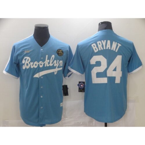 68639a6f9d91f_1 Men's Brooklyn Dodgers #24 Kobe Bryant Light Blue Stitched Jersey