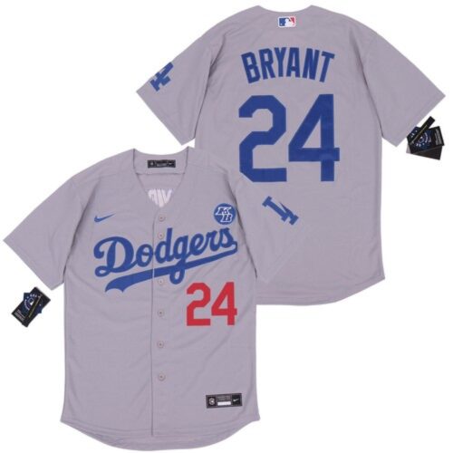 68639a8ca1bcf_1 Men's Los Angeles Dodgers #24 Kobe Bryant With KB Patch Grey Cool Base Stitched Jersey