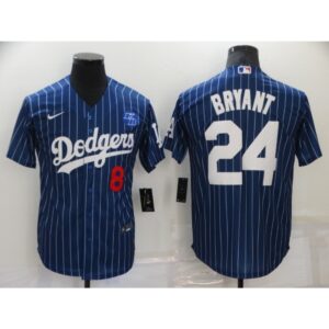 68639aaa3cbd5_1 Men's Los Angeles Dodgers Front #8 Back #24 Kobe Bryant Navy With KB Patch Cool Base Stitched Jersey