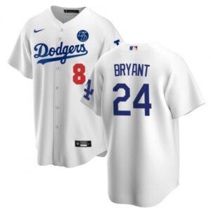 68639ac9b7248_1 Men's Los Angeles Dodgers Front #8 Back #24 Kobe Bryant White 2020 KB Patch Cool Base Stitched Jersey