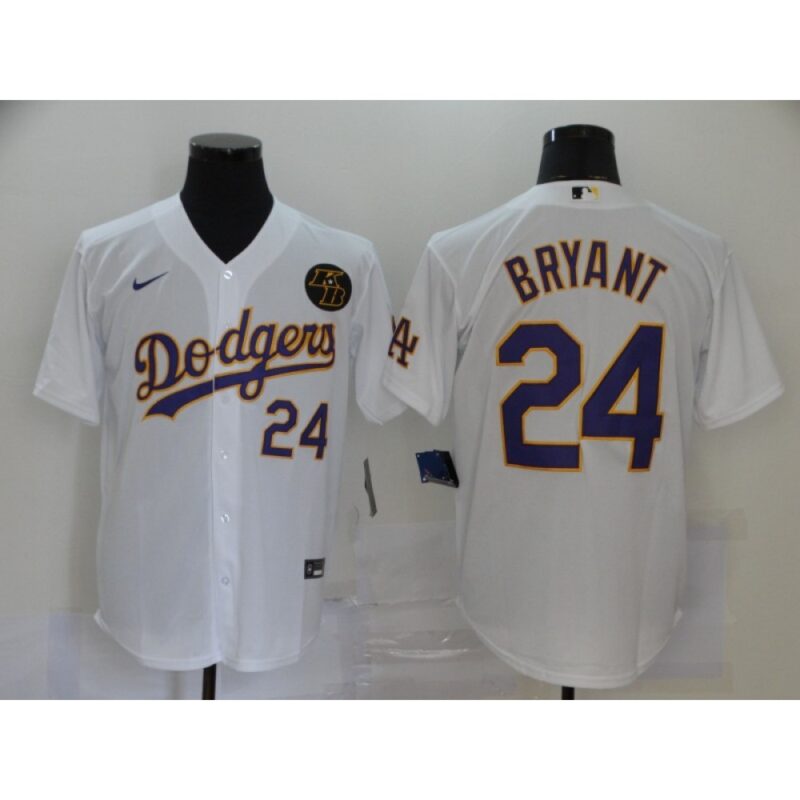 68639ad05e9dd_1 Men's Los Angeles Dodgers #24 Kobe Bryant White 2020 KB Patch Cool Base Stitched Jersey