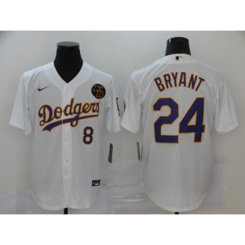 68639ad3d4b76_1 Men's Los Angeles Dodgers Front #8 Back #24 Kobe Bryant White 2020 KB Patch Cool Base Stitched Jersey