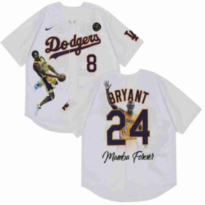 68639ad765ccc_1 Men's Los Angeles Dodgers Front #8 Back #24 Kobe Bryant White With KB Patch Cool Base Stitched Jersey