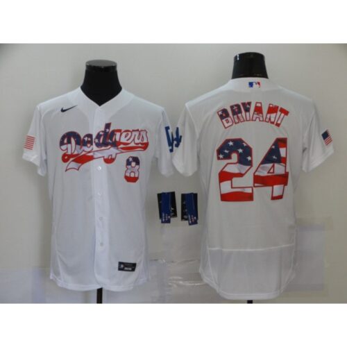 68639ada8be1b_1 Men's Los Angeles Dodgers #24 Kobe Bryant White 2020 Stars & Stripes Flex Base Stitched Jersey