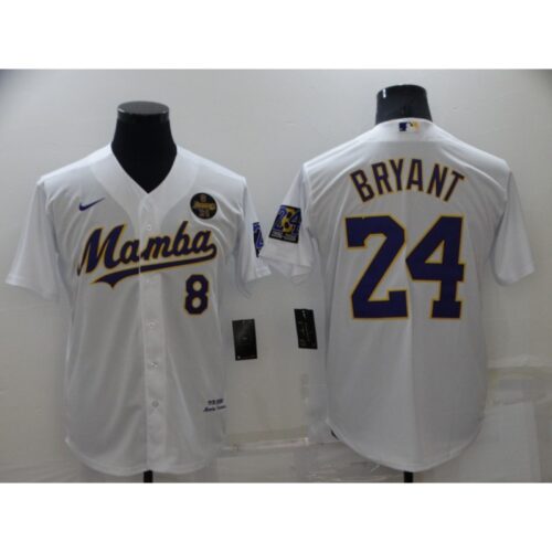 68639addd9cd7_1 Men's Los Angeles Dodgers Front #8 Back #24 Kobe Bryant 'Mamba' White Cool Base Stitched Jersey